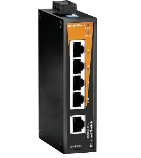 Produktbild Weidmüller Network Switch Unmanaged, Fast Ethernet (5 Ports)