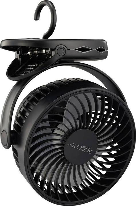 Produktbild Sygonix Akku-Ventilator 4 W Schwarz (55 dB)