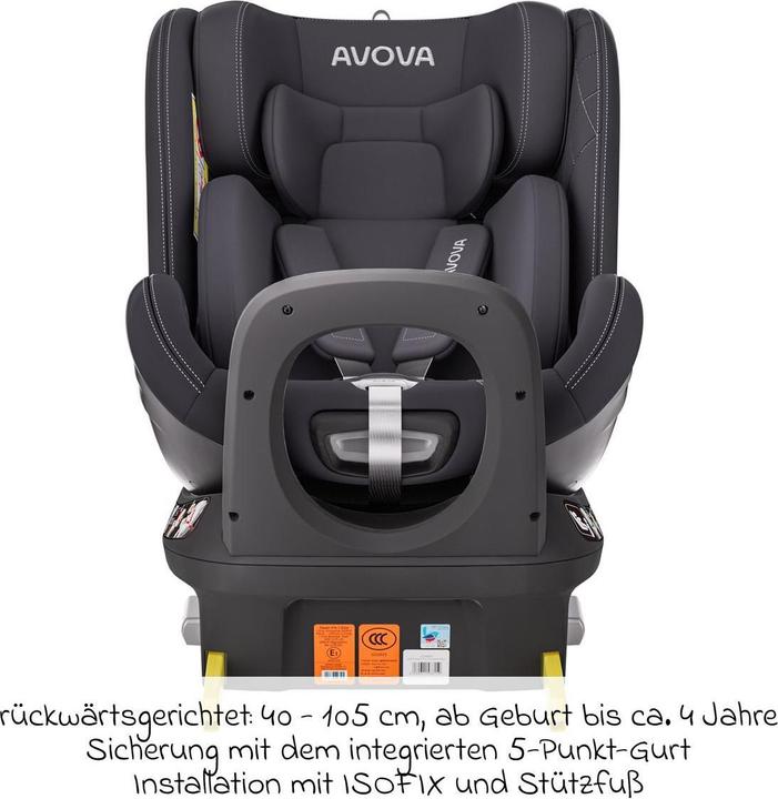 Produktbild Avova Swan-Fix I-Size Reboard Kindersitz (Reboarder, ECE R129/i-Size Norm)