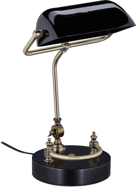 Image du produit Relaxdays Lampe de banquier (E27)