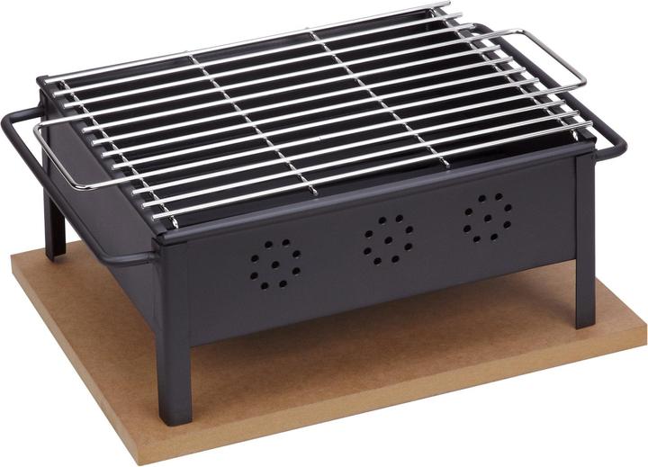 Produktbild Sauvic Tischgrill mit Grillrost aus Edelstahl 30 x 25 cm