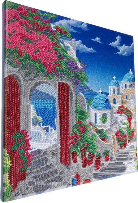Produktbild Craft Buddy Blaues Haus Aussicht, 30x30cm Crystal Art Kit