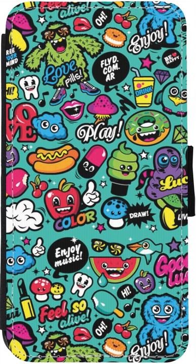 Actual product image PhoneLook Coque Wallet noir Cartoons old school (Apple iPhone 12)