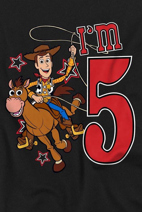 Actual product image Toy Story Childrens/Kids I'm 5 Woody Birthday T-Shirt (140)