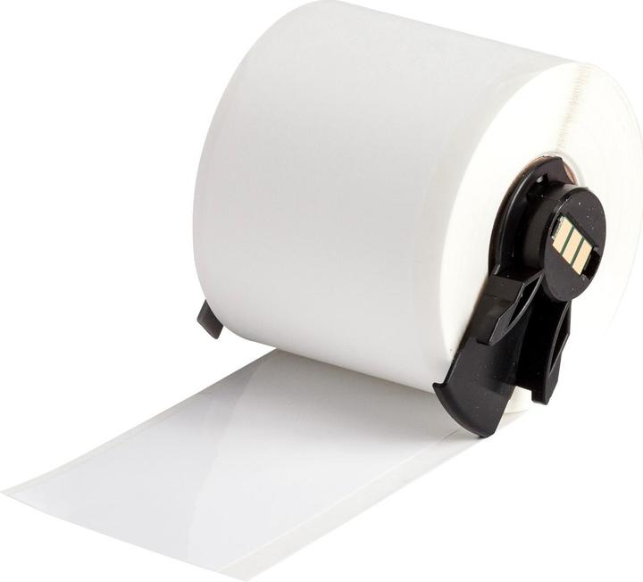 Actual product image Brady M6C-1900-422, polyester, white, glossy, 48.26 mm x 15.24 m, permanent, continuous