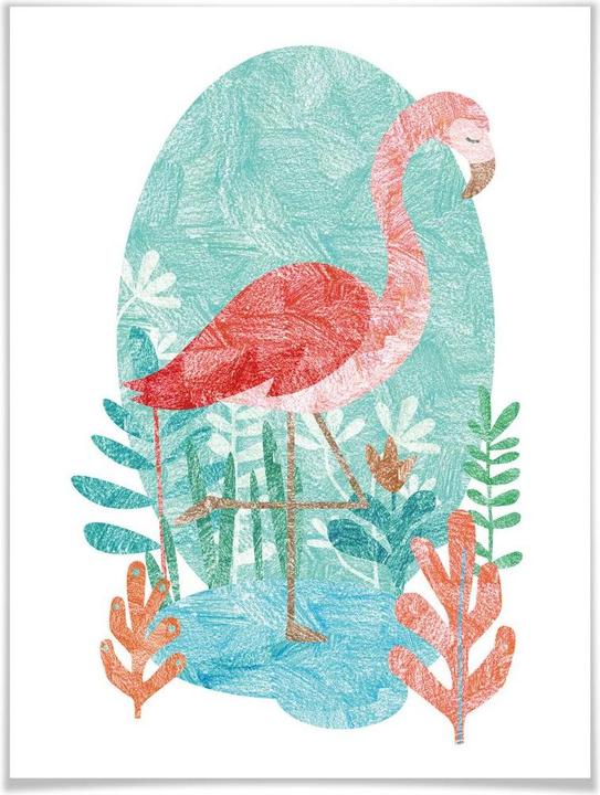 Produktbild Trenddeko Goed Blauw - Der Flamingo (30 x 40 cm)