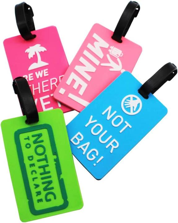 Image du produit Noya Kofferanhänger Gepäck-Etiketten Luggage Tag mit Adressschild - NOT YOUR BAG (4er Set) (Cadenas + étiquette pour bagage)