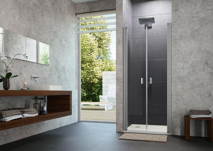 Image du produit Hüppe Design pure porte battante dans une niche Largeur : 100cm arrêt à gauche et à droite pour (211 cm, 110 cm, 11 cm)
