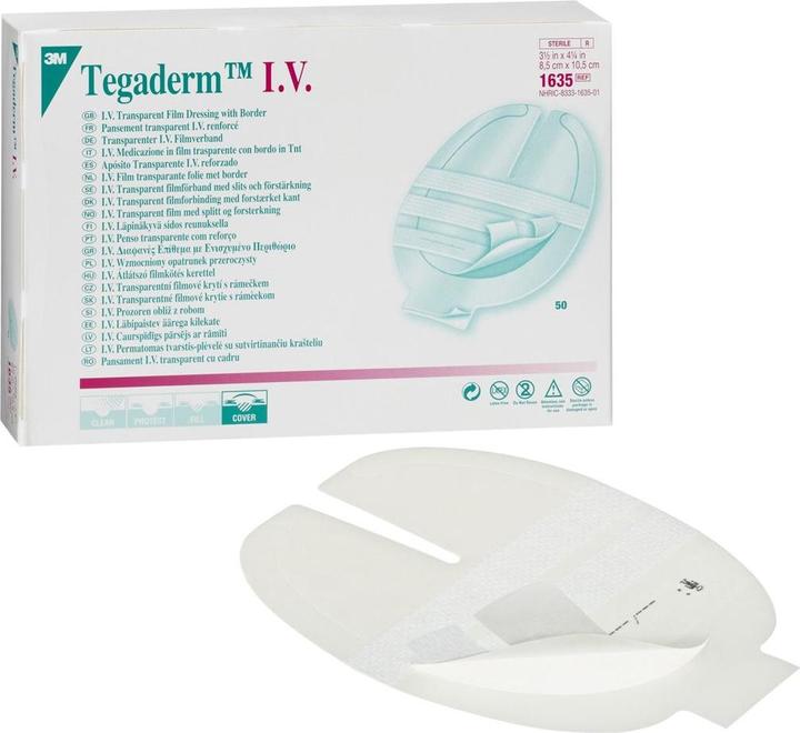 Actual product image 3M TEGADERM IV for catheter 8.5x10.5cm 50 pcs.