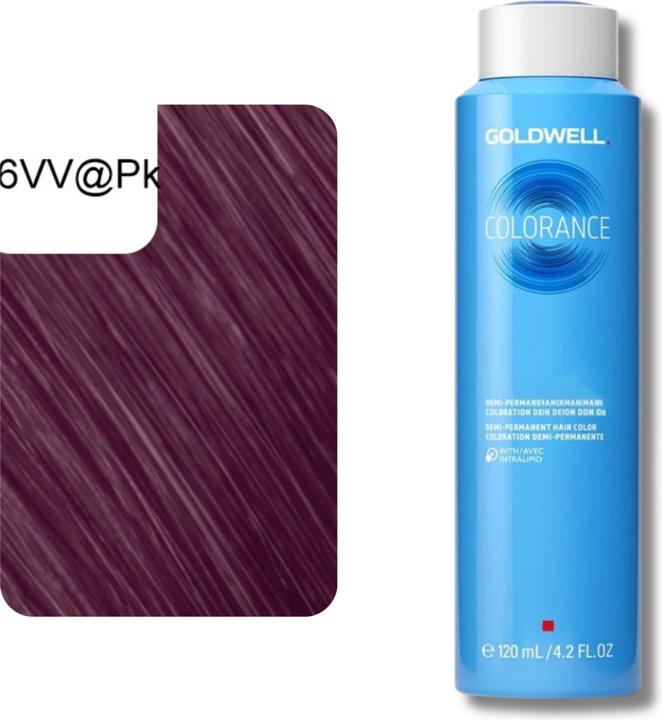 Actual product image Goldwell Colorance Depot Demi Permanent Hair Colour (6VV@PK - metallic violet elumenated pink)