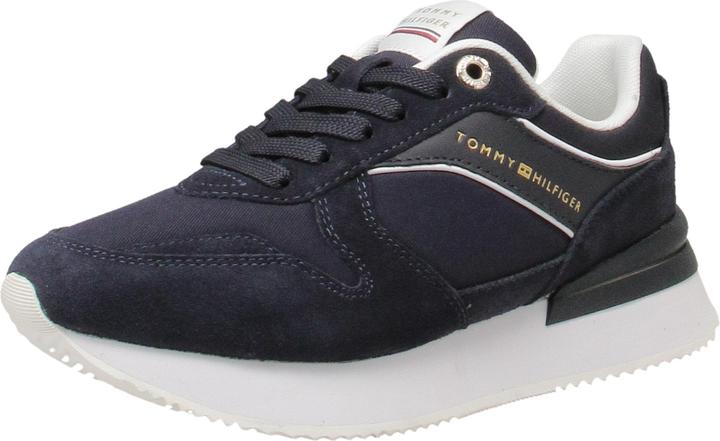 Actual product image Tommy Hilfiger Ladies Runner Sneaker Elevated Feminine Runner Sports Shoes, Blue (Space Blue), 38 EU (38)