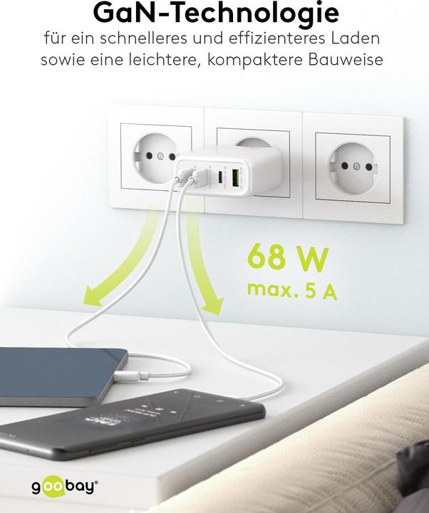 Image du produit Goobay Chargeur Rapide Multiport (68 W)