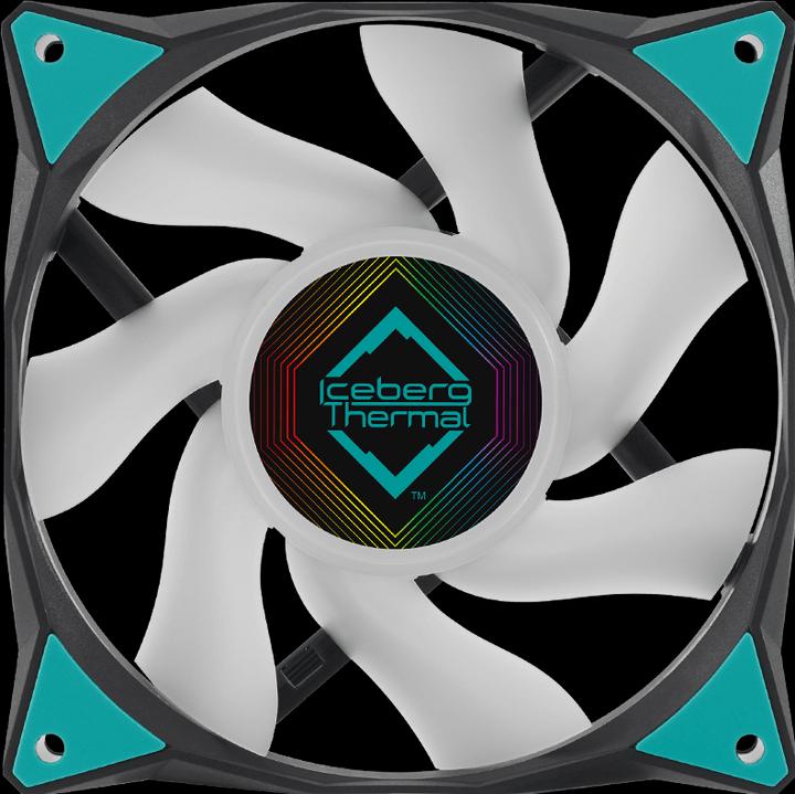 Actual product image Iceberg Thermal IceGALE ARGB computer case fan 12 cm Black 1 piece(s) (120 mm, 1 x)