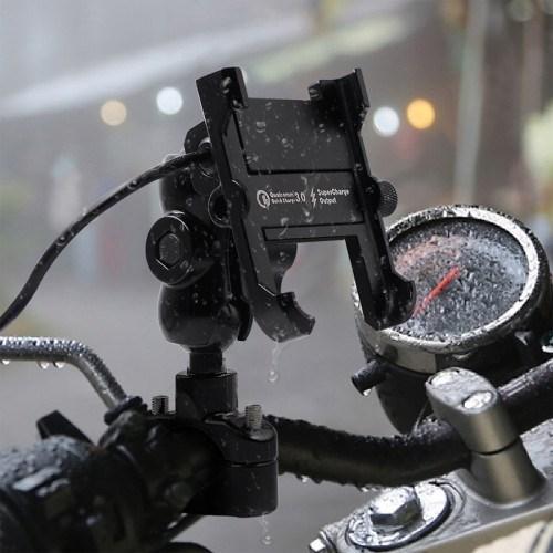 Image du produit FreedConn Support De Téléphone Moto Mc10 + Bm2r Fixation Sur Tube De Direction