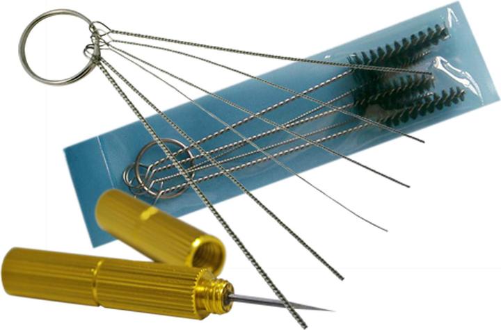 Produktbild Wiltec Airbrush Zubehör Set Reinigungsbürsten Düsennadel Edelstahl Nylon Reinigung