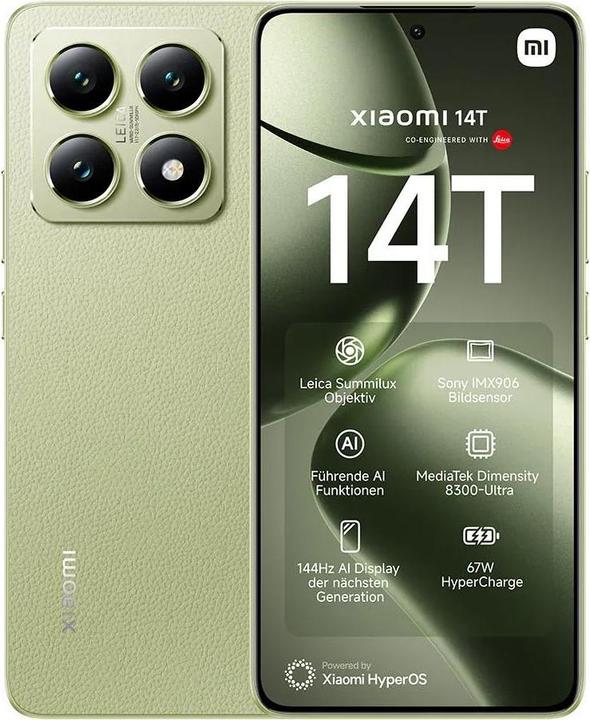 Xiaomi 14T EU (256 GB, Lemon Green, 6.67", Dual SIM, 50 Mpx, 5G)