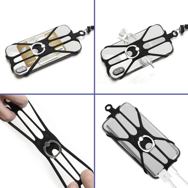 Actual product image MU Style Universal silicone mobile phone chain with stand function