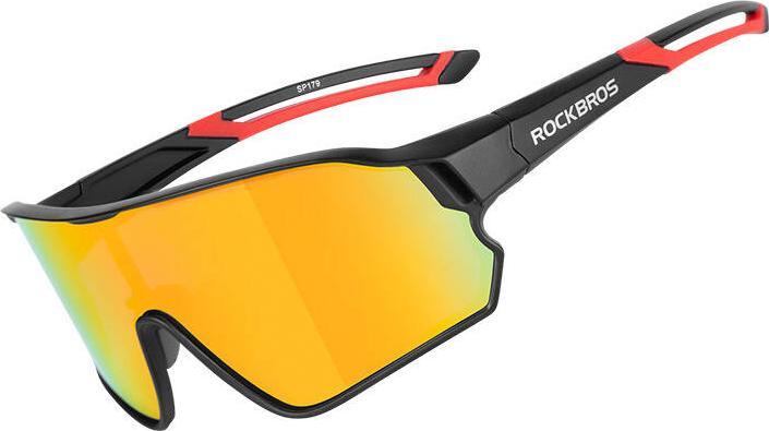Produktbild Rockbros Polarized cycling glasses 10135R (red) (Black Red, Rot)