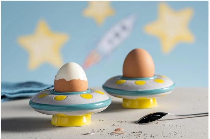 Image du produit Leonardo Coque d'oeuf pour enfant Avventura UFO, jaune/turquoise/blanc (1 x)