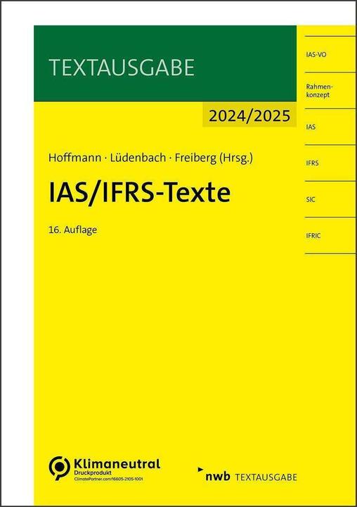 Produktbild IAS/IFRS-Texte 2023/2024 (Deutsch, Jens Freiberg, Norbert Lüdenbach, 2024)