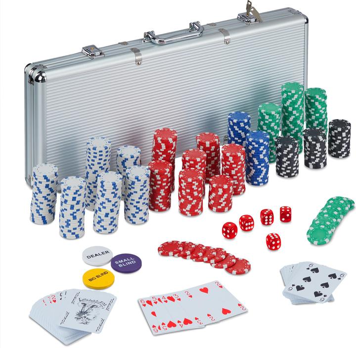 Relaxdays Valigetta poker (Multilingue)