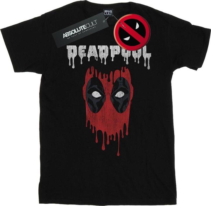 Actual product image Mens Deadpool Dripping Head T-Shirt (5XL)
