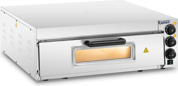 Produktbild Royal Catering Pizzaofen Flammkuchenofen Pizza Backofen Glastür 1 Kammer 350 °C Ø 60 cm (Pizzaofen Gastro)