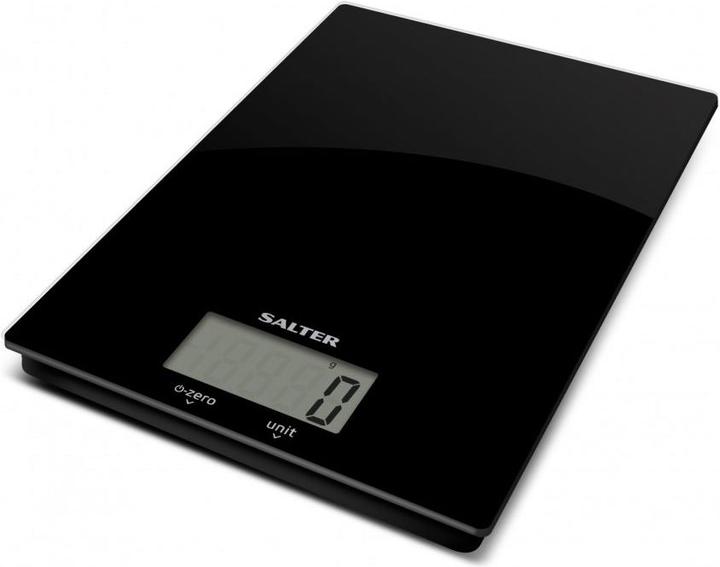 Actual product image Salter 1170 BKDR Ultra Slim Glass Digital Kitchen Scale - Black