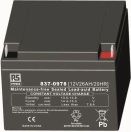 Actual product image Rs Pro RS Deep Cycle 12v 26Ah Battery (12 V, 26000 mAh)