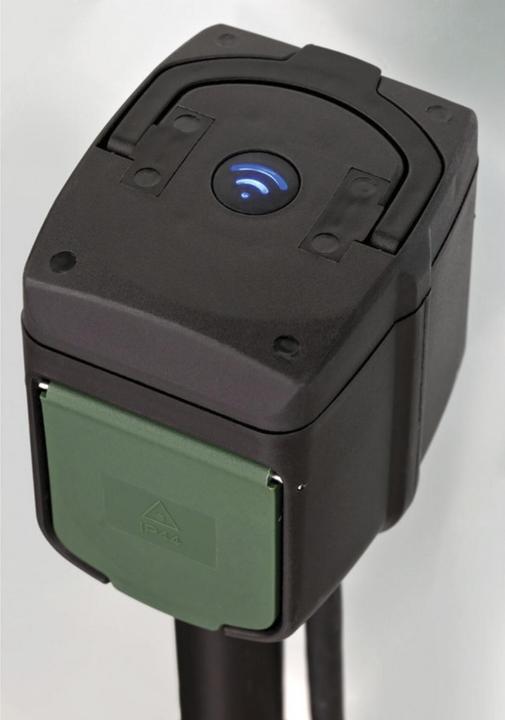 Actual product image Brennenstuhl Connect WIFI garden socket with ground spike and mounting plate IP44 2-fold 10m H07RN-F3G1,5 (2 x, CEE 7/3, 10 m)