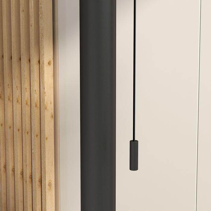Image du produit Swisshandel24 Lampe solaire, lampadaire LED, 3 niveaux de luminosité, lumière blanche/colorée, cadre métallique (700 lm)
