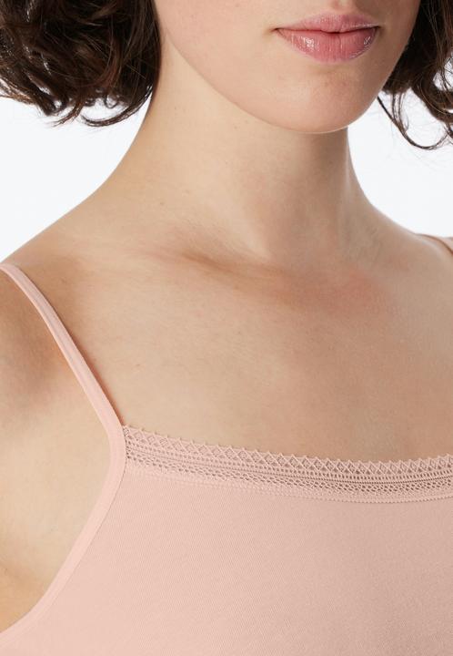 Actual product image Schiesser 2 Pack Cotton Lace Spaghetti Top (48)