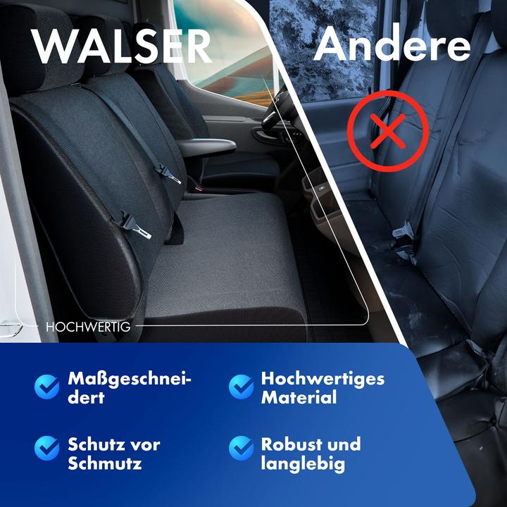Image du produit Walser Housses de siège pour Mercedes Sprinter et VW Crafter, ES et DB avant en polyester BJ 05/2006 -