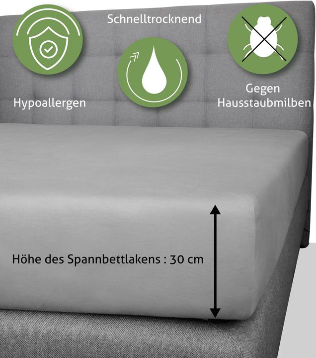 Actual product image Aspero Bamboo fitted sheet Macau (140 x 200 x 30 cm)