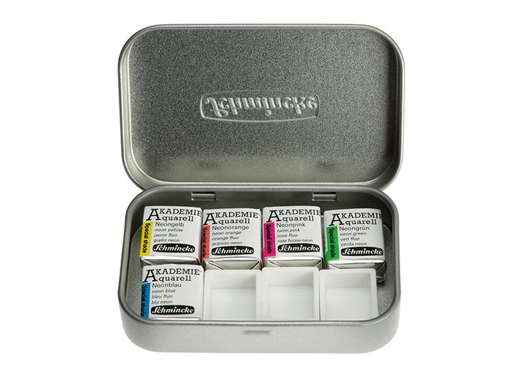 Produktbild Schmincke Aquarell Neon Akademie 5er Set 1/2 Näpfe (Neon, 5 ml)