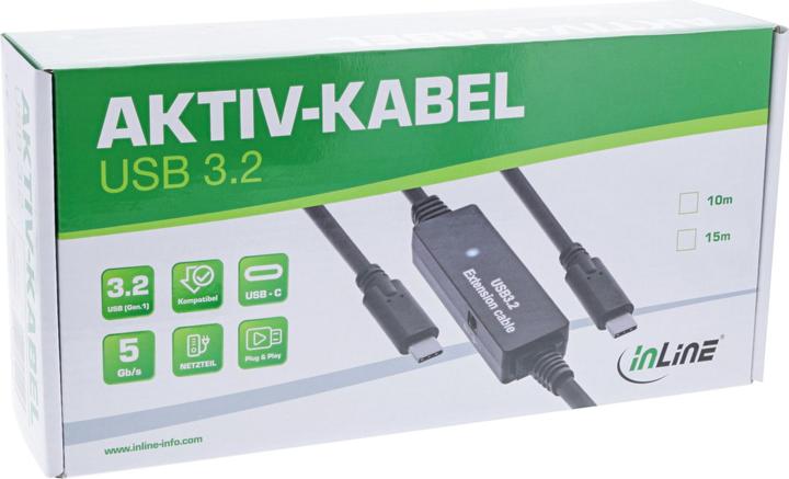 Actual product image InLine USB 3.2 Gen.1 active cable (10 m, USB 3.2 Gen 1, 5 W)