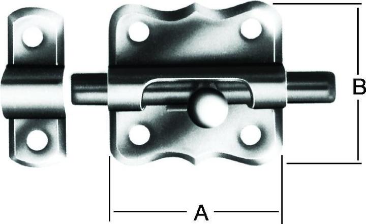 Produktbild Vormann Grendelriegel Länge 35 mm Breite 35 mm Stahl blau verzinkt (Grendelriegel, 20 Stk.)