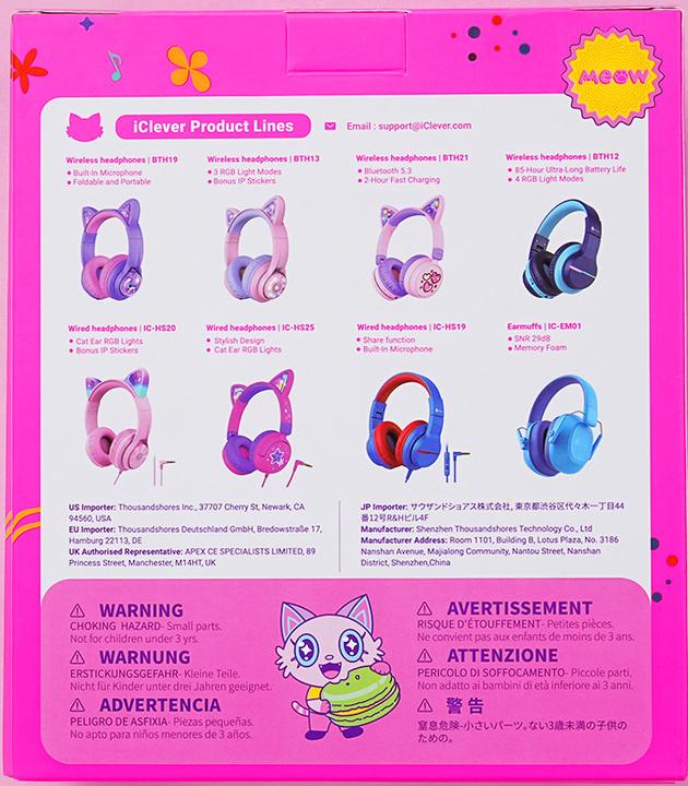 Image du produit Iclever Casque Kids Cat 74/85/94 dB