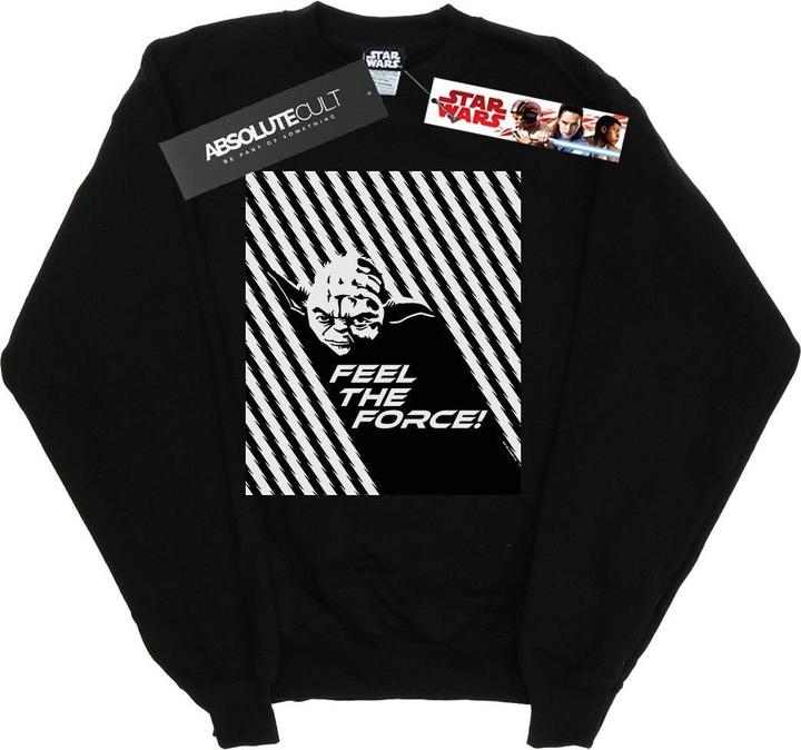 Actual product image Star Wars Mens Yoda Feel The Force Sweatshirt (S)