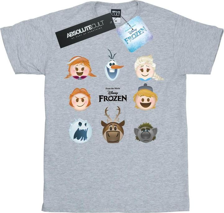 Actual product image Disney Frozen Girls Heads Cotton T-Shirt (152, 158)
