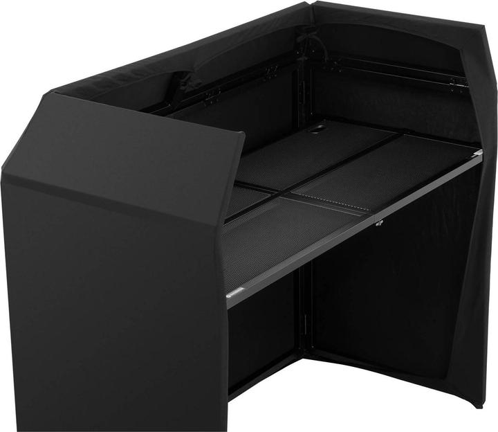 Produktbild Singercon DJ-Tisch bis 100 kg DJ-Booth klappbar Stretchcover schwarz & weiss Tragetasche