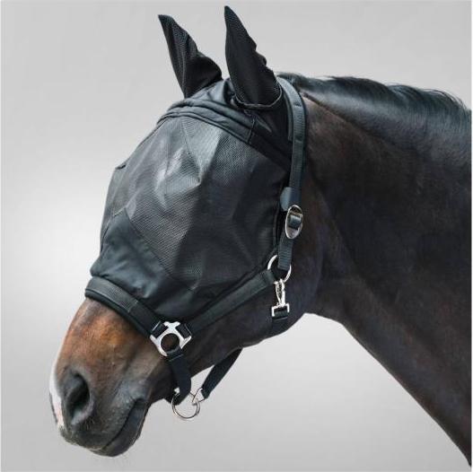 Image du produit Waldhausen Premium Fliegenmaske mit Halfter für Pferde Schwarz Pony