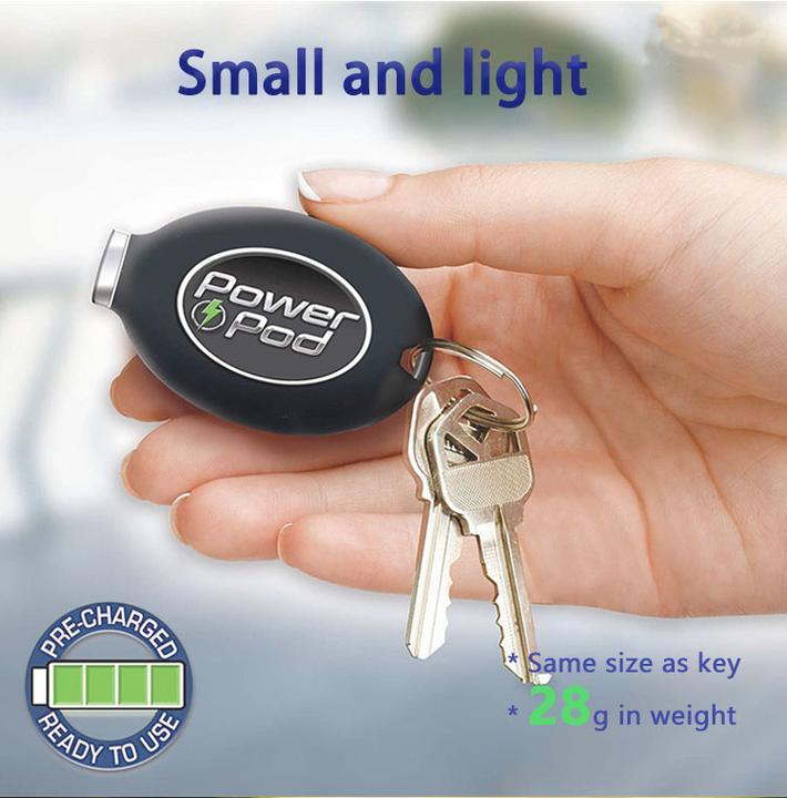 Actual product image PhoneLook Mini Power Bank emergency key fob external battery 800mAh (iPhone Lightning) (800 mAh)