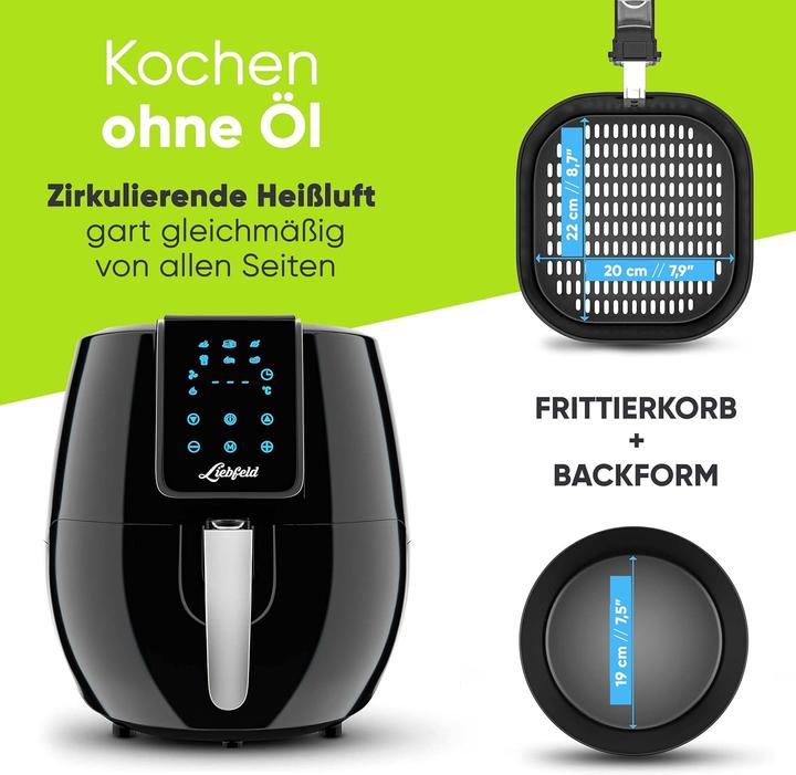 Produktbild Liebfeld XXL-Heissluftfritteuse