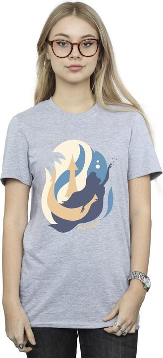 Immagine prodotto Disney The Little Mermaid Colour Silhouettes Maglietta Ampia Donna (S)