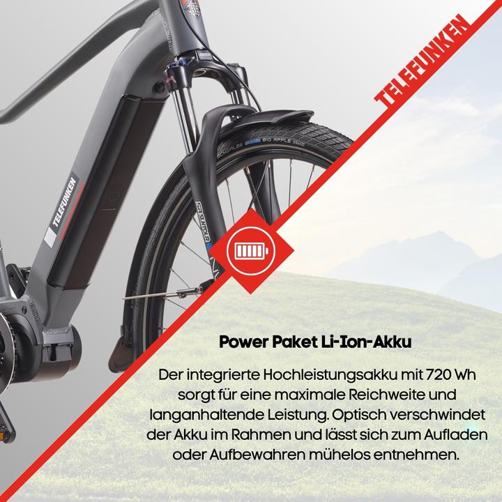 Produktbild Telefunken SUV E-Bike Herren SUV700 29 Zoll Mittelmotor 10-Gang Kettenschaltung (48 cm)