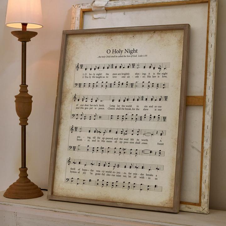 Actual product image Loberon Picture Holy Night cream/brown (60 x 45 x 3 cm)
