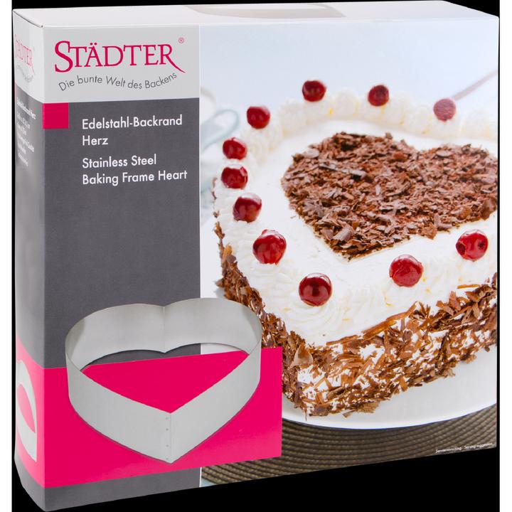 Actual product image Städter Cake frame heart stainless steel (26 cm)