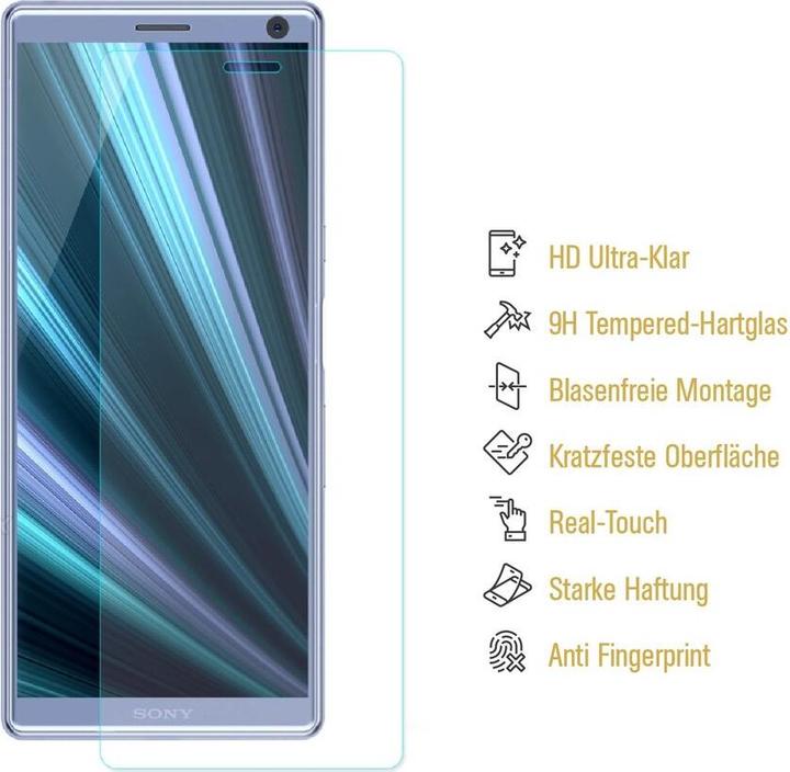 Actual product image Protectorking 1x real tempered 9H armoured glass 3D CLEAR (1 Piece, Sony Xperia 10 Plus)