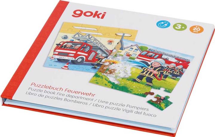 Actual product image Goki Fire brigade puzzle book (20 pieces)